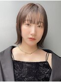 面長 外ハネ 切りっぱなしボブM20251005