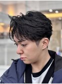 大分ニュアンスパーマセンターパートフェザーパーマ毛流れパーマ