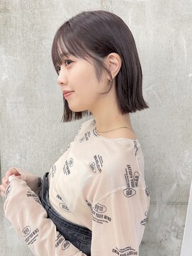 ガーデン 渋谷(GARDEN) 小顔外ハネボブダークアッシュ大人ガーリー似合わせカット