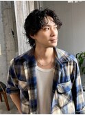 【ステップボーンカット】メンズミディアムパーマ
