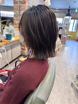 ルーナヘアー(LUNA hair) ハッシュボブ 外ハネ 顔まわりレイヤー カット カラー 10代20代