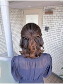ハーフアップ ボブアレンジ お呼ばれヘア ヘアセット