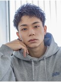 刈り上げマッシュスパイラルシャドウパーマツーブロックショート