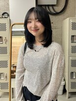 シロ 大名2号店(SiLO)&nbsp;顔まわりレイヤー×シースルーバングミディ