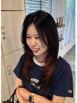 アース 郡山コスモス通り店(HAIR&MAKE EARTH) 色落ちまで可愛いインナーカラー×レイヤーカット