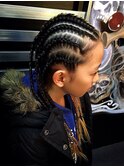 ブラックヘアー　コーンロウ