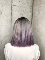 ガナンシア 横浜本店(ganancia)&nbsp;シルバーＸヴァイオレット　インナーカラーグラデーション