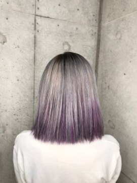 ガナンシア 横浜本店(ganancia) シルバーXヴァイオレット インナーカラーグラデーション