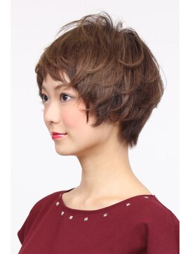 アッシュタカサキ(ash takasaki) 20代30代 大人眉上バング無造作ナチュラルショート