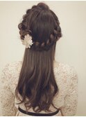 編みこみハーフアップスタイル★