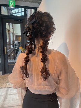 サロンドゥユウ(salon de yu) salon de yu/ 松原 加奈 #kana_arrange ツインテール 結婚式