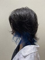 ヘアーコテージ ココ(hair cottage CoCo...) インナーブルーマッシュウルフ