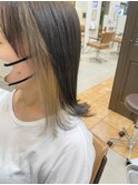 : グレージュ×ミルクティーベージュインナー