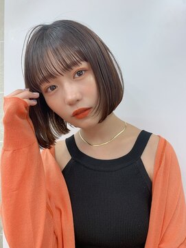 サンドシーン(sand scene) 20代30代40代丸みショートボブマッシュ前下がりレイヤー