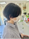 熊本丸みショートお手入れ簡単30代ヘアスタイル