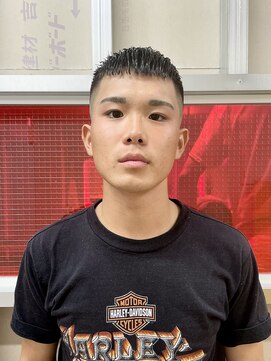 メリケンバーバーショップ トーキョー(MERICAN BARBERSHOP TYO) YS STILE.束感ショート.波巻き.ハイライト.マッシュパーマ127