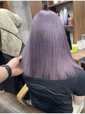 【色落ちまで美しいパープルヘア】