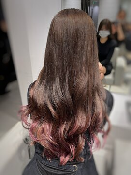 ロンドエニカ 大宮(Lond enika) グラデーションデザインカラー/ペールピンク/ハイライト/大宮