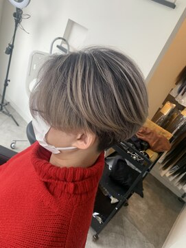 ラフ 難波店(LAFF) #セミディ#シアカラー#ショートヘアー#姫カット#ダークアッシュ