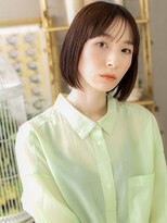 カバーヘア ブリス 川口(COVER HAIR bliss)&nbsp;グレージュアッシュ前下がり切りっぱなしボブa川口20代30代40代