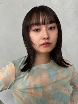 ノイ(noi) 顔周りレイヤーカットグレージュカラーくびれボブベージュカラー