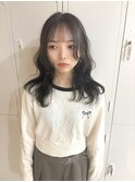 20代30代オリーブグレージュくびれヘア韓国レイヤーロング