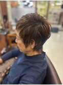 絶壁解消/ひし形/くびれ/斜めバング/60代50代40代/ミセスヘア15C