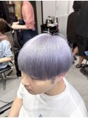 ホワイトラベンダー/ブリーチカラー/メンズ/艶感/淡い系