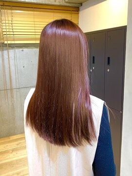 ワンズ リー 上大岡店(One's ly) 髪質改善レイヤーヘア_インナーカラーチェリーブラウン/上大岡