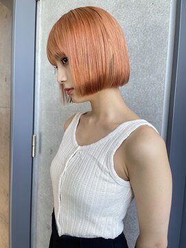 ネスト(NEST) 《juicy orange》ボブミニボブハイトーンカラーブリーチカラー