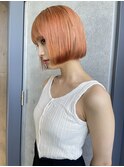 《juicy orange》ボブミニボブハイトーンカラーブリーチカラー
