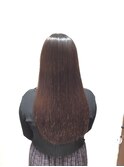 美シルエットストレートロングヘア髪質改善×ブラウンワンカラー