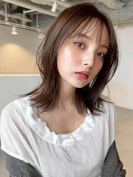 アイシーキョウト(I see kyoto) 外はね/ミディアム/前髪あり/くびれロング/韓国ヘア