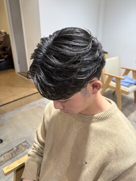 シャドウパーマ フェザーパーマ  センターパート