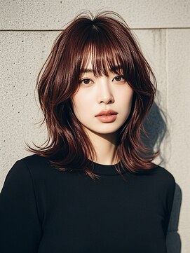 エイチ ウルフカット 大阪梅田(811) レイヤーボブボブヘアショートウルフパーマウルフボブヨシンモリ