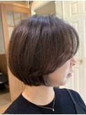 大人ガーリー/レイヤーショート/前髪白髪/20代30代40代50代/大宮