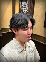 レオヘアワークス(LEO HAIR WORKS)&nbsp;ニュアンスパーマ　センターパート床屋　アイシテルニイガタ