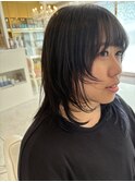 透け感前髪×ナチュラルくびれレイヤー