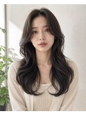 韓国風レイヤーカット_顔周りハッシュカット調布前髪カット