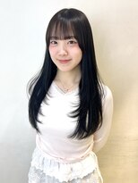 アクシス 栄店(`AXIS)&nbsp;松本/ワンホンレイヤー/ミルクティーブロンド/ダークブルー/栄