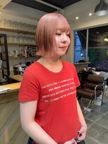 チックタック モーガン エアライン(TICK-TOCK MORGAN airline)&nbsp;柔らかピンクベージュ×切りっぱなしボブ
