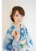 華やかサイドアップ〈浴衣スタイル〉