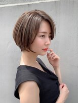 ラミ(L'ami)&nbsp;【東 純平】大人可愛い丸みショート前下がりショートボブ