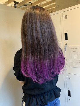エイト 北千住店(EIGHT) 派手髪 裾カラー