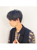 アッシュブラック/カルマパーマ/ベリーショート/ダークアッシュ