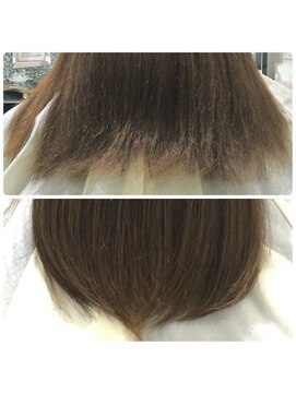 ミュー(Myu.) 美髪縮毛矯正+カラー(リタッチ)