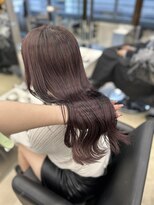 ペレ 栄店(PELE)&nbsp;デザインカラー/レイヤーカット/ウェットヘア/オリーブベージュ