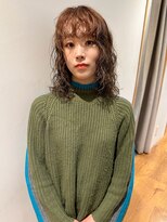 ミディアムパーママッシュウルフパーマショートプードルパーマ
