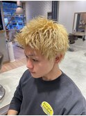 三軒茶屋_メンズ_ハイトーン_スパイキーショート_ブリーチ_