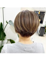 アオ 岡野 横浜(a-o) 【安藤貴志】大人ショートxアッシュベージュxハイライト＊